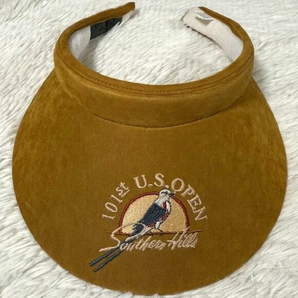 Imperial 101st U.S. Open Southern Hills Golden Tan Faux Suede Visor - Picture 1 of 6